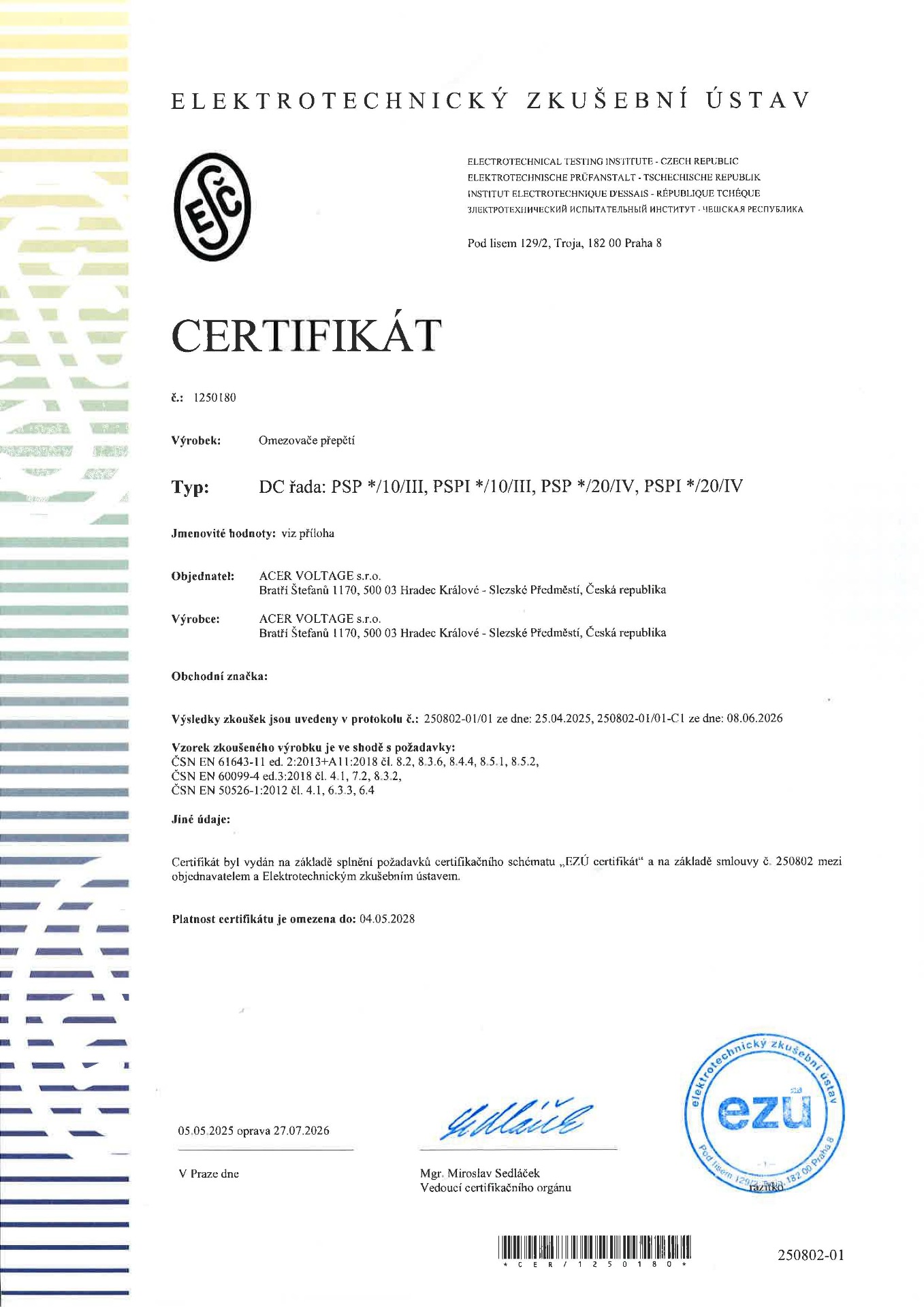 PSP*/10/III, PSP*/20/IV, PSPN */10/III - DC
